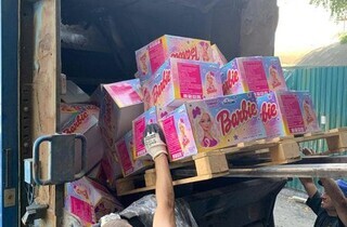 Київські митники спалили понад 11 тис. ляльок Barbie (фото)