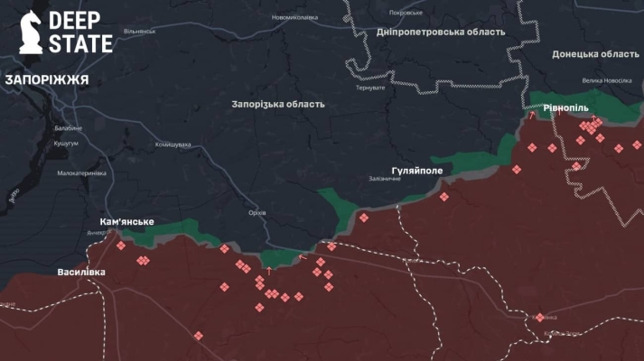 В DeepState розповіли, чи готує ворог ''великий'' наступ на Запоріжжя 