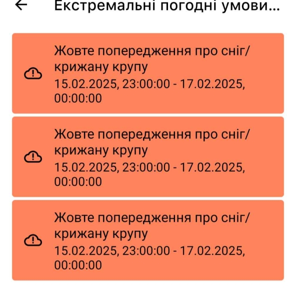 У Києві очікуються екстремальні погодні умови до 17 лютого