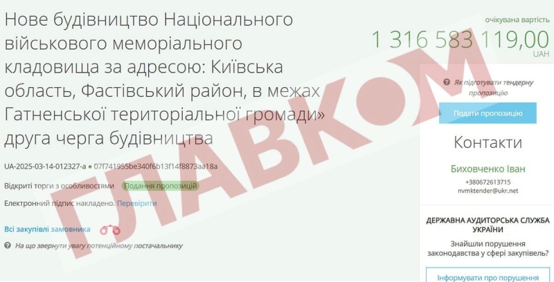 Велике будівництво під Києвом. Скільки вартуватиме зведення другої черги військового цвинтаря?